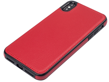 Synthetic Leather Back Cover for iPhone Xs Max - Red