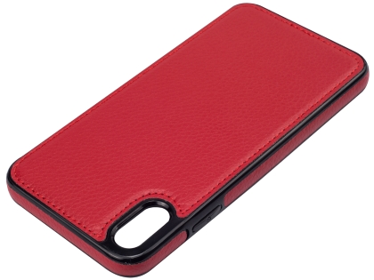 Synthetic Leather Back Cover for iPhone Xs Max - Red
