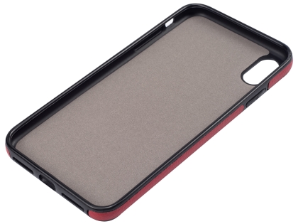 Synthetic Leather Back Cover for iPhone Xs Max - Red