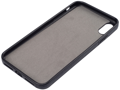 Synthetic Leather Back Cover for iPhone Xs Max - Black