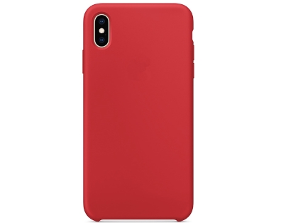 Silicone Case for Apple iPhone Xs Max - Red Soft Cover