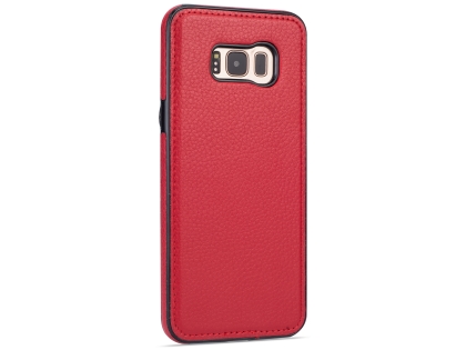 Synthetic Leather Back Cover for Samsung Galaxy S8+ - Red Hard Case