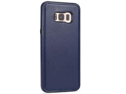 Synthetic Leather Back Cover for Samsung Galaxy S8+ - Blue Hard Case