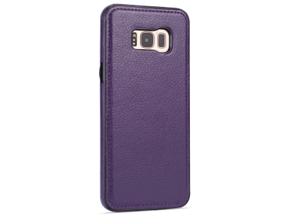 Synthetic Leather Back Cover for Samsung Galaxy S8+ - Purple Hard Case