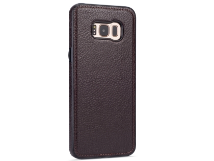 Synthetic Leather Back Cover for Samsung Galaxy S8+ - Brown Hard Case
