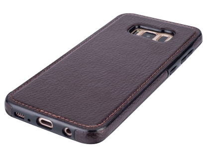 Synthetic Leather Back Cover for Samsung Galaxy S8+ - Brown