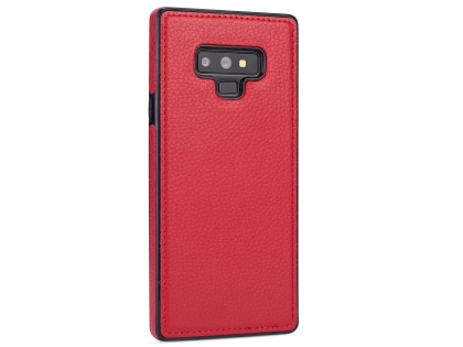 Synthetic Leather Back Cover for Samsung Galaxy Note9 - Red Hard Case