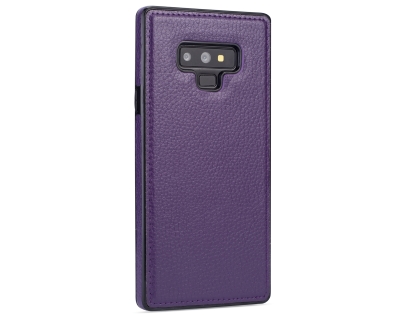 Synthetic Leather Back Cover for Samsung Galaxy Note9 - Purple Hard Case