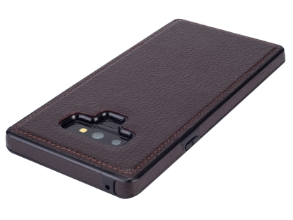 Synthetic Leather Back Cover for Samsung Galaxy Note9 - Brown