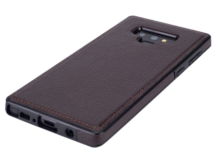 Synthetic Leather Back Cover for Samsung Galaxy Note9 - Brown