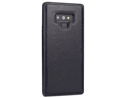 Synthetic Leather Back Cover for Samsung Galaxy Note9 - Black Hard Case