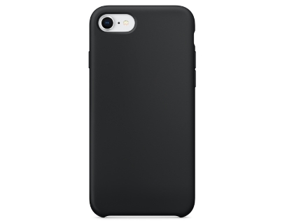 Silicone Case for Apple iPhone 8/7 - Black Soft Cover