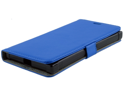Synthetic Leather Wallet Case with Stand for Razer Phone 2 - Blue