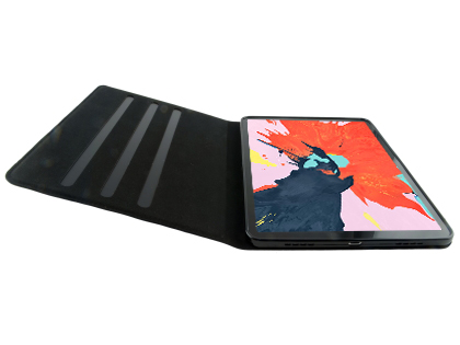 Premium Genuine Leather Slim Portfolio Case with Stand for iPad Pro 11 1st Gen (2018) - Black