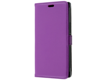 Synthetic Leather Wallet Case with Stand for Razer Phone 2 - Purple