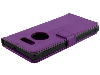Synthetic Leather Wallet Case with Stand for Razer Phone 2 - Purple