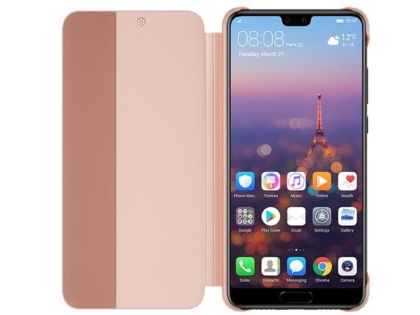 Official Huawei P20 Pro Smart View Flip Case - Pink