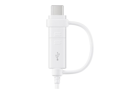 Genuine Samsung EP-DG930 Data Cable Combo (Type-C and Micro USB) 1.5 meter - White