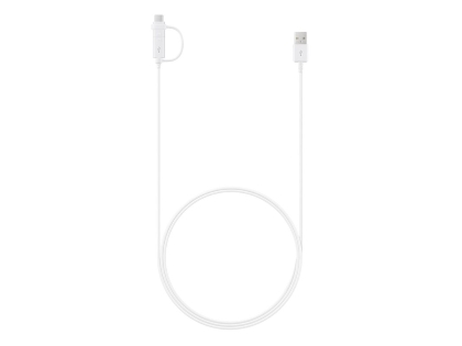 Genuine Samsung EP-DG930 Data Cable Combo (Type-C and Micro USB) 1.5 meter - White