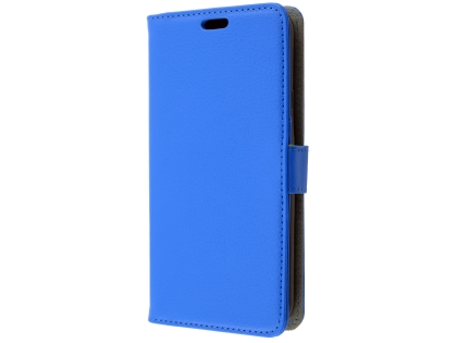 Synthetic Leather Wallet Case with Stand for LG K11+ - Blue