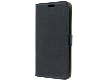 Synthetic Leather Wallet Case with Stand for LG K11+ - Black