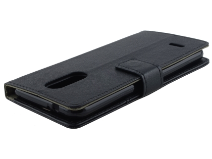 Synthetic Leather Wallet Case with Stand for LG K11+ - Black