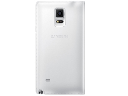 Genuine Samsung Galaxy Note 4 S-View Premium Cover Case - Pearl White
