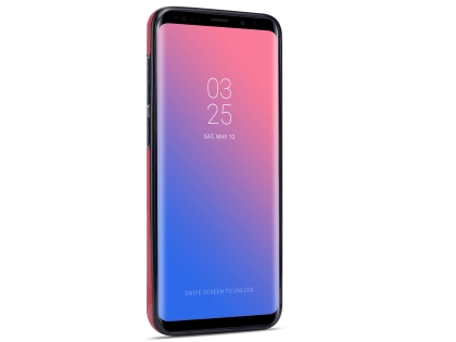 Synthetic Leather Back Cover for Samsung Galaxy S9+ - Red