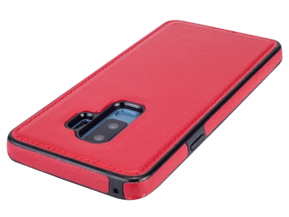 Synthetic Leather Back Cover for Samsung Galaxy S9+ - Red