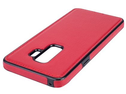 Synthetic Leather Back Cover for Samsung Galaxy S9+ - Red