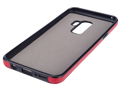 Synthetic Leather Back Cover for Samsung Galaxy S9+ - Red