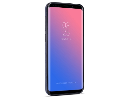 Synthetic Leather Back Cover for Samsung Galaxy S9+ - Blue