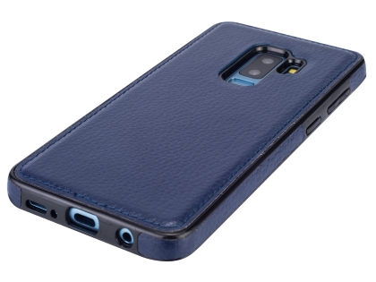 Synthetic Leather Back Cover for Samsung Galaxy S9+ - Blue