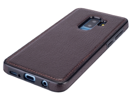 Synthetic Leather Back Cover for Samsung Galaxy S9+ - Brown