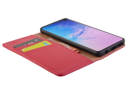 Premium Leather Wallet Case for Samsung Galaxy S10+ - Pink