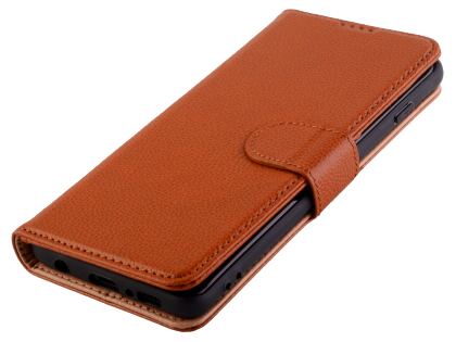 Premium Leather Wallet Case for Samsung Galaxy S10+ - Caramel