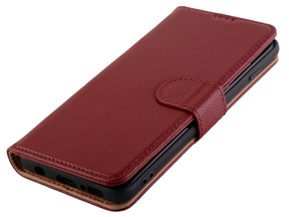 Premium Leather Wallet Case for Samsung Galaxy S10+ - Rosewood