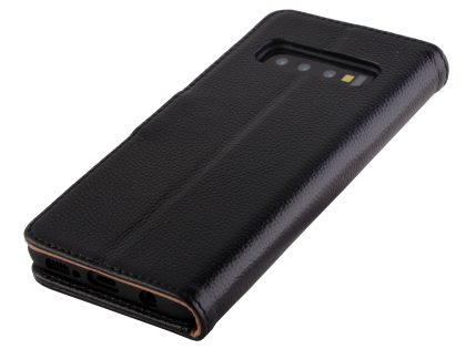 Premium Leather Wallet Case for Samsung Galaxy S10+ - Black