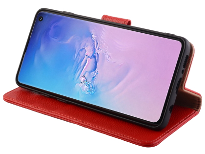 Premium Leather Wallet Case for Samsung Galaxy S10e - Red