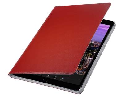 Premium Genuine Leather Slim Portfolio Case with Stand for iPad Air 3rd Gen (2019) - Red