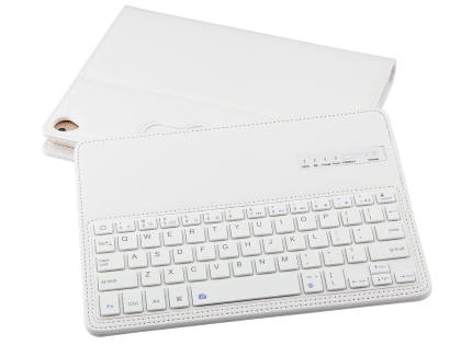 Synthetic Leather Case with Bluetooth Keyboard for iPad Air 3rd Gen (2019) - White