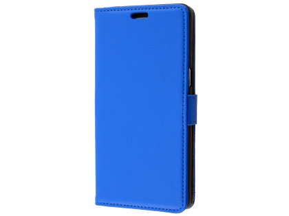 Synthetic Leather Wallet Case with Stand for OPPO AX5s - Blue