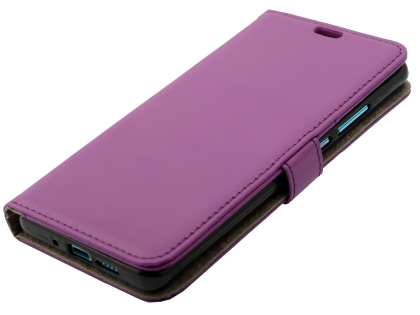 Synthetic Leather Wallet Case with Stand for Huawei P30 - Purple