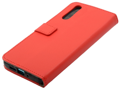 Synthetic Leather Wallet Case with Stand for Huawei P30 - Red Leather Wallet Case
