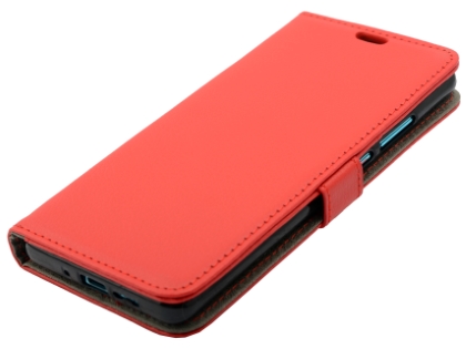 Synthetic Leather Wallet Case with Stand for Huawei P30 - Red