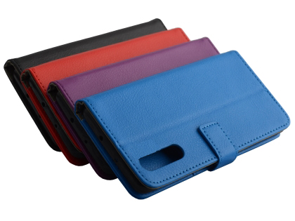 Synthetic Leather Wallet Case with Stand for Huawei P30 - Black