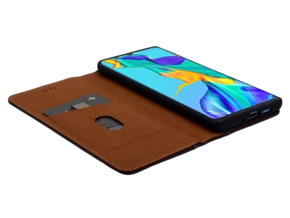 Premium Leather Case for Huawei P30 - Brown