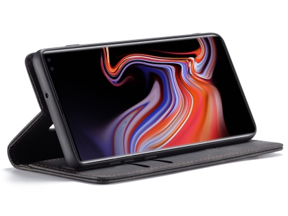 CaseMe Slim Synthetic Leather Wallet Case with Stand for Samsung Galaxy S10+ - Charcoal
