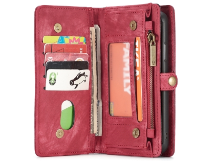 CaseMe 2-in-1 Synthetic Leather Wallet Case for iPhone XR - Pink/Blush