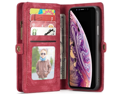 CaseMe 2-in-1 Synthetic Leather Wallet Case for iPhone XR - Pink/Blush